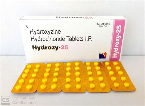 HOW SUPPLIED. . Hydroxyzine interactions